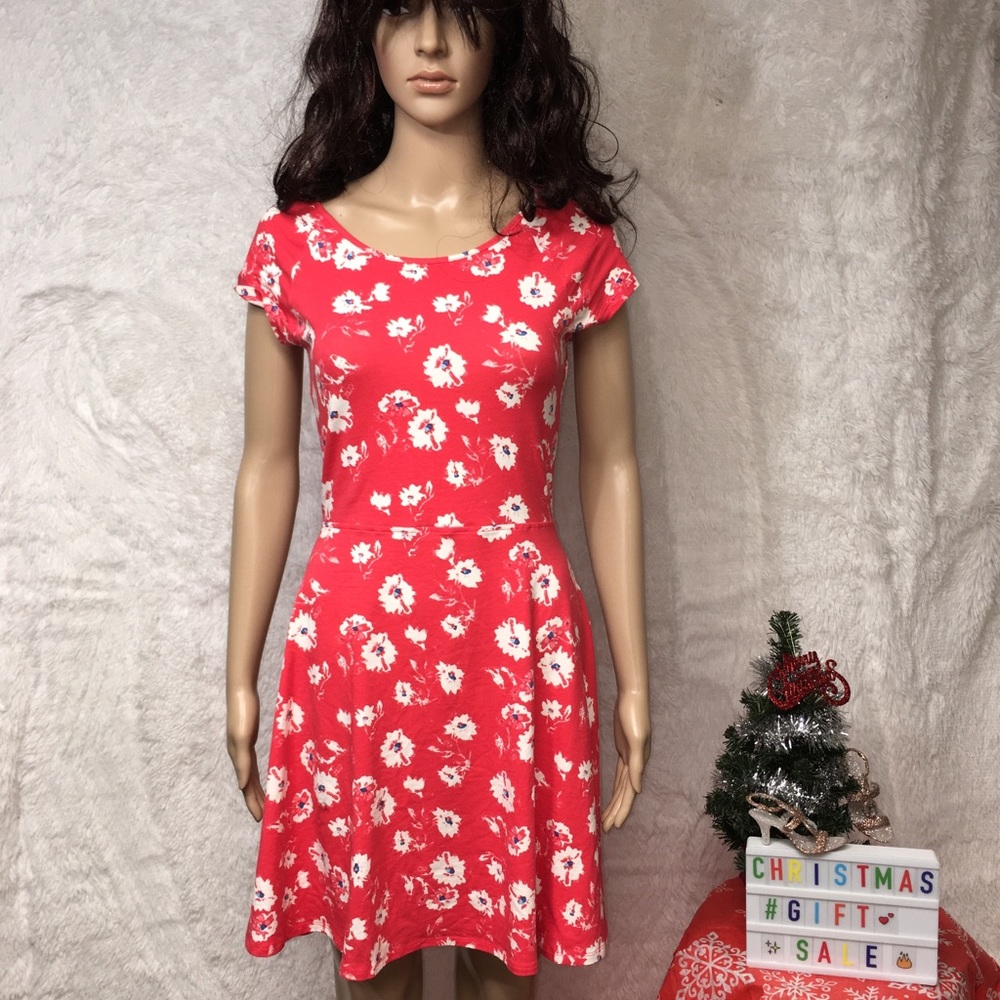 Floral Red Summer Dress